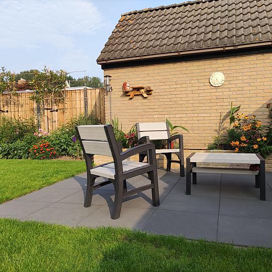 Patio square 60x60x4 cm black