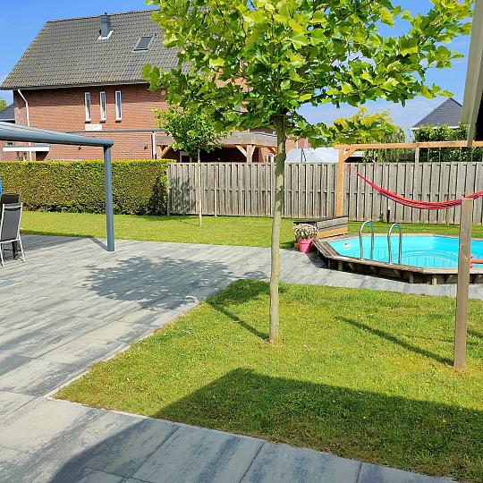 Patio square 60x60x4 cm nero/grey