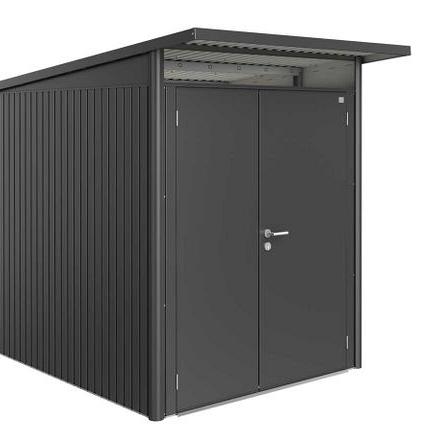 Berging AvantGarde Gr. A2 donkergrijs-metallic met Dubbele Deur smal