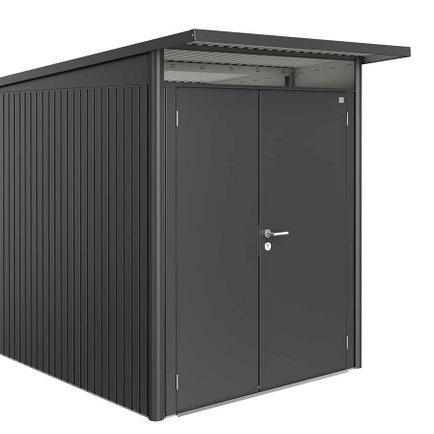 Berging AvantGarde Gr. A3 donkergrijs-metallic met Dubbele Deur smal