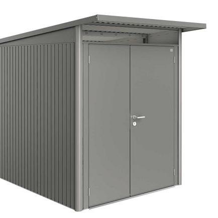 Berging AvantGarde Gr. A3 kwartsgrijs-metallic Dubbele Deur smal