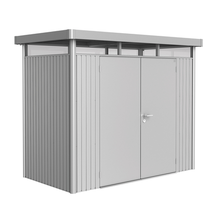 Berging HighLine Gr. H1 zilver met.,dubbele deur