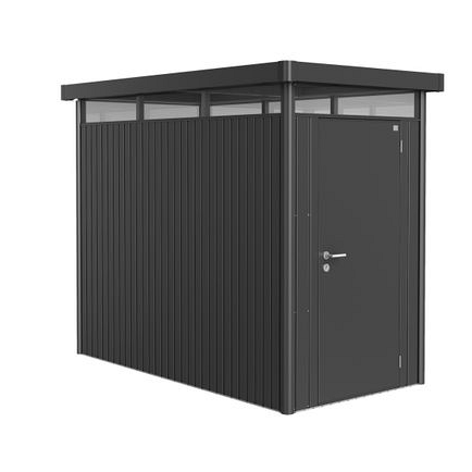 Berging HighLine Gr. HS donkergrijs met. Standaard deur voor in korte zijwand