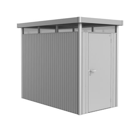 Berging Highline HS zilver met, standaard deur voor zijwand