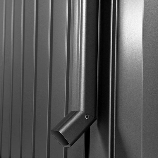 Regenpijpset voor Panorma donkergrijs metallic, 2 Stk.