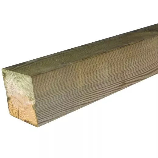 Midden-Europees vuren geschaafde paal 6,7 x 6,7 x 190 cm.