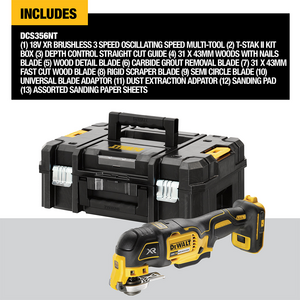 DEWALT Borstelloze Oscillerende multitool 18V XR (in TSTAK koffer, zonder accu en lader)
