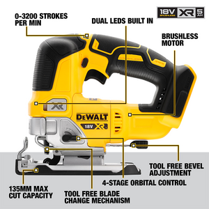 DEWALT Borstelloze Decoupeerzaag 18V XR (zonder accu en lader)