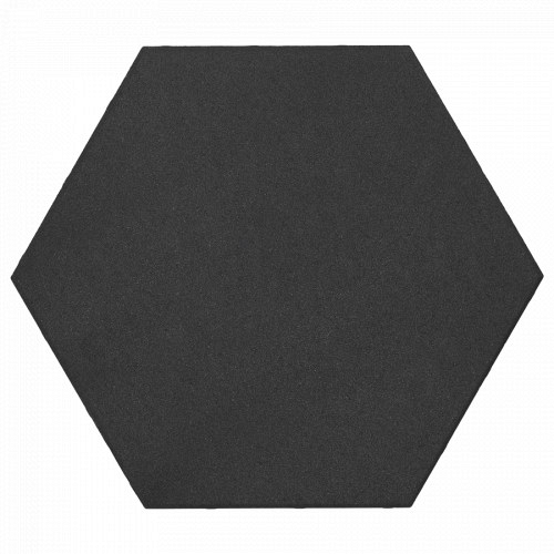 Soft Comfort Zeskant 60/52,5x30x4 cm Nero