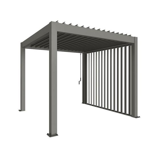 Lamellenzijwand 3,5m kwartsgrijs Pergola