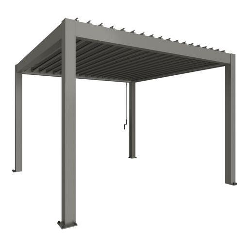 PERGOLA 3,5 x 3,5 kwartsgrijs-metallic