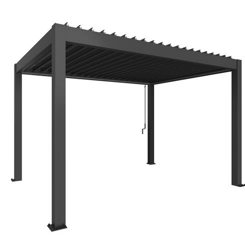 PERGOLA 4 x 3 donkergrijs / zilver-met