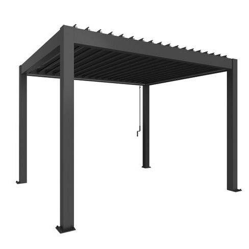 PERGOLA 3,5 x 3 donkergrijs / zilver-met