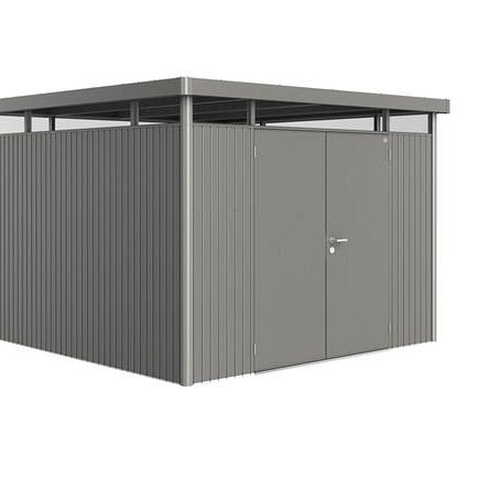 Berging HighLine Gr. H6 kwartsgrijs met. Met dubbele deur