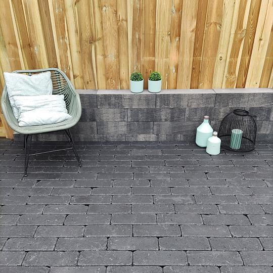 Stonique trommel longstone 7 cm antraciet