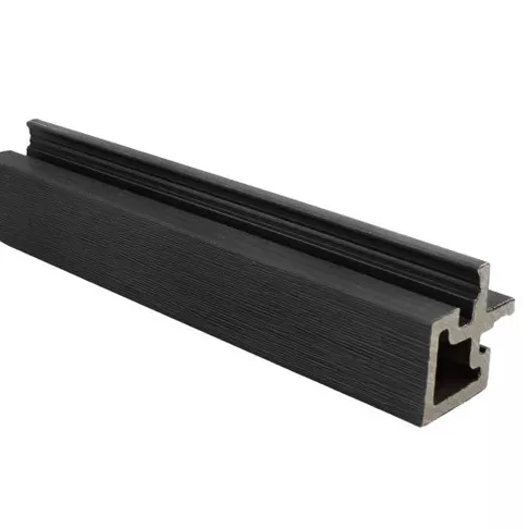 NewTechWood aluminium co-extrusie hoekprofiel t.b.v. Castellation PRO, 6 x 6 x 300 cm, Ebony zwart