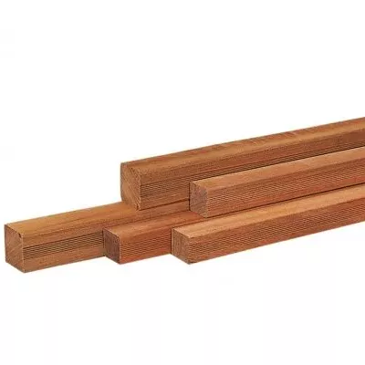 AV Hardhouten paal geschaafd, gepunt 6,8 x 6,8 x 200 cm