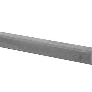 Betonpaal glad met diamantkop 10 x 10 x 190 cm, grijs ongecoat, eindpaal t.b.v. scherm 90 cm hoog.