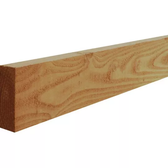 Douglas fijnbezaagde gording 7,5 x 17,5 x 300 cm, groen geïmpregneerd.