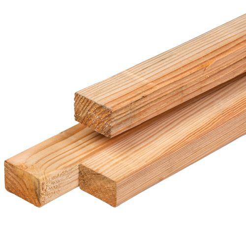 Douglas geschaafde regel 4 x 6 x 300 cm, onbehandeld.