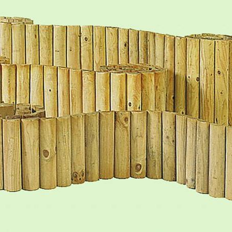 Rolborder Ø 5 x 30 x 250 cm, groen geïmpregneerd.