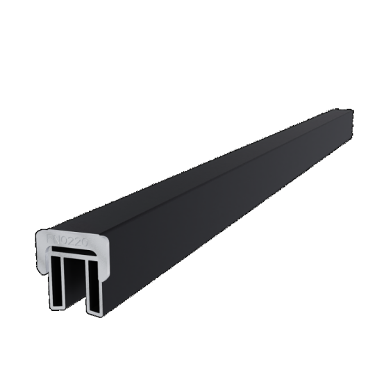 NewTechWood aluminium frameset t.b.v. triple schermplanken, zwart.