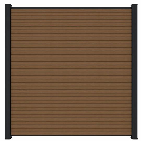 NewTechWood Co-extrusie composiet scherm Triple, 180 x 180 cm, Teak.