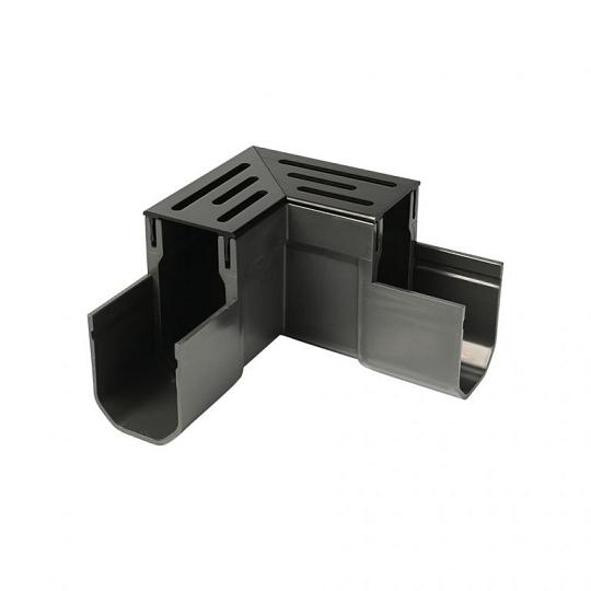 DB Hoekstuk Zwart  (lijngoot)
