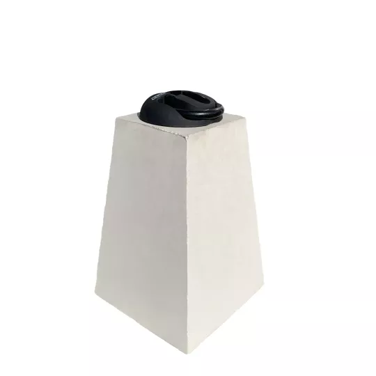 Betonpoer 15x15 en 35 cm hoog grijs M10 voor motorslot