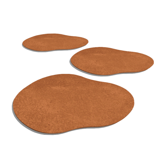 Cortenstaal staptegel - Organisch - 30 x 30 cm