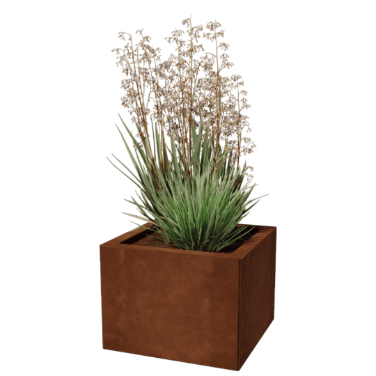 Cortenstaal plantenbak - Vierkant - 40 x 40 x 40 cm - Zonder bodemplaat