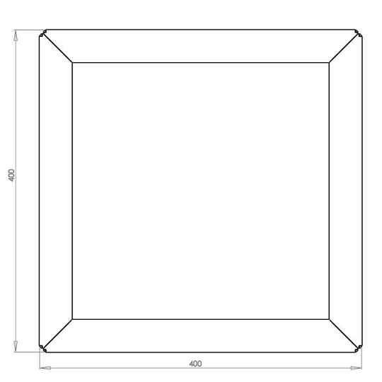 Cortenstaal plantenbak - Vierkant - 40 x 40 x 40 cm - Zonder bodemplaat