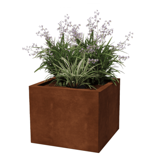 Cortenstaal Plantenbak  50 x 50 x 60 cm zonder bodem