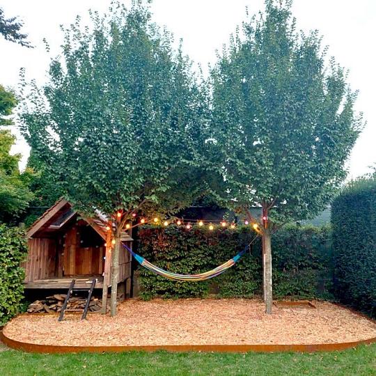 Cortenstaal borderrand - Recht - Hoogte 25 cm - Complete set 15 meter