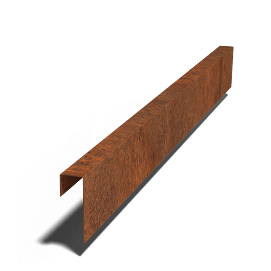 Cortenstaal Overzetprofiel 15 x 5 x 5 x 150 cm