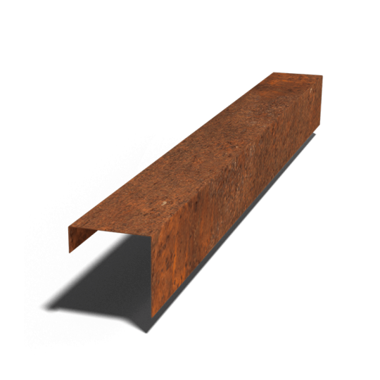 Cortenstaal Overzetprofiel 15 x 15 x 5 x 150 cm