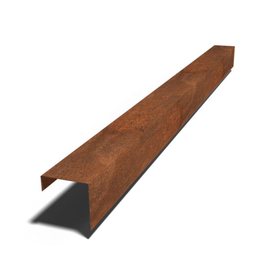 Cortenstaal overzetprofiel - 15 x 15 x 5 cm - 240 cm