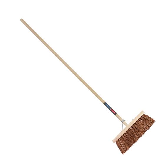 Talen Tools – Stadsbezem – Natuurvezel – 41 cm – Houten steel – 140 cm