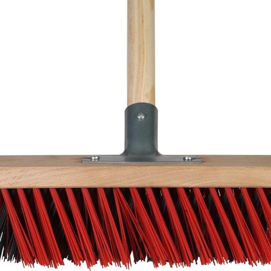 X-bezem buiten 30 cm rood/zwart compleet