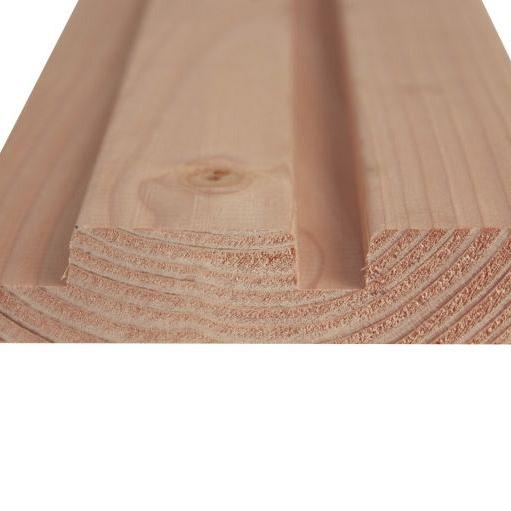 Douglas geschaafd rhombusprofiel 2,7 x 14,5 x 500 cm, onbehandeld.