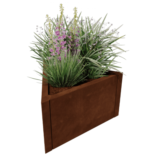 Cortenstaal plantenbak Alaska gelijkzijdig 60 cm (hoogte 60 cm)