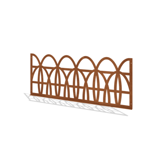 Cortenstaal sierhekwerk T - Paneel - 149 x 3 x 60 cm
