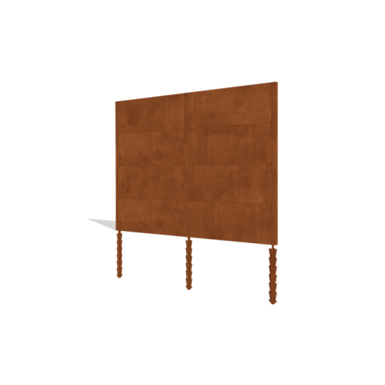Cortenstaal schutting H4 - Complete set - 258 x 6 x 190 cm
