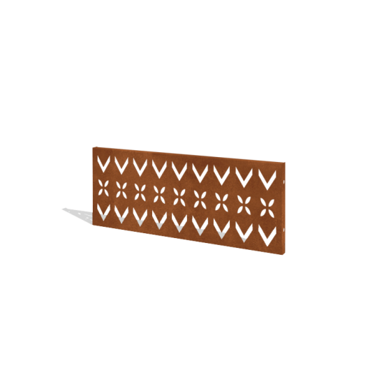 Cortenstaal schutting H - Paneel V - 120 x 47,5 cm