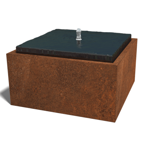 Cortenstaal waterornament 80 x 80 x 40 cm (zonder ledverlichting)