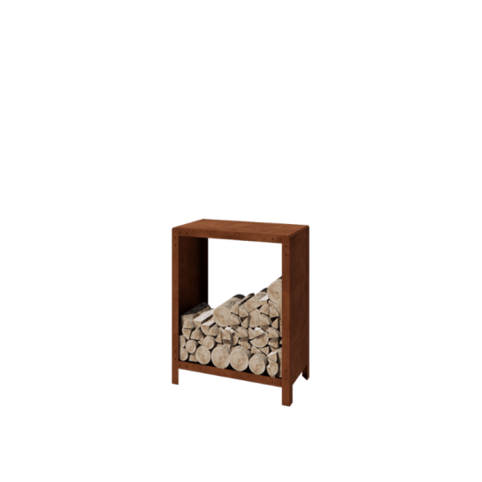 Cortenstaal houtopslag - Indiana - 80 x 40 x 100 cm