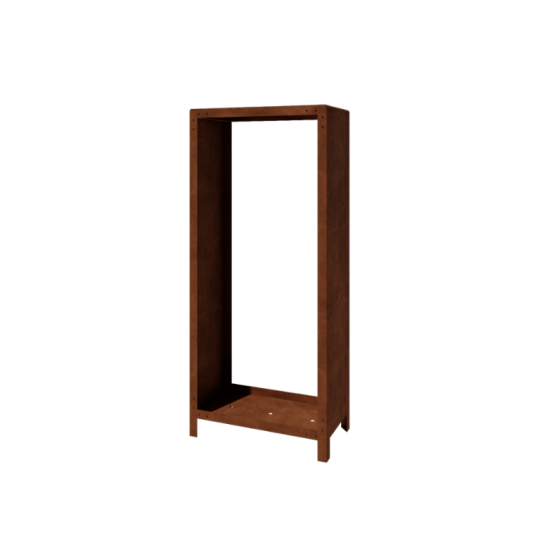 Cortenstaal houtopslag - Indiana - 80 x 40 x 180 cm