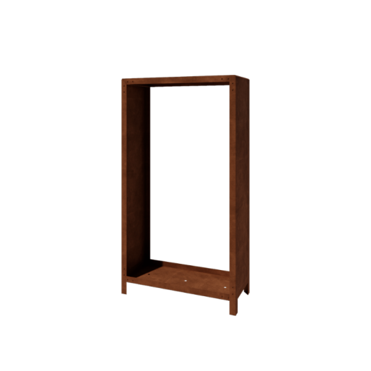 Cortenstaal houtopslag - Indiana - 100 x 40 x 180 cm