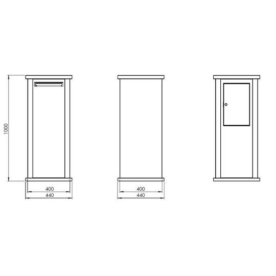 Cortenstaal brievenbus Arizona Type S