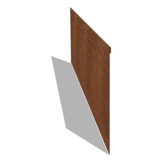 Cortenstaal borderrand - Geplet - Hoogte 35 cm - 240 cm